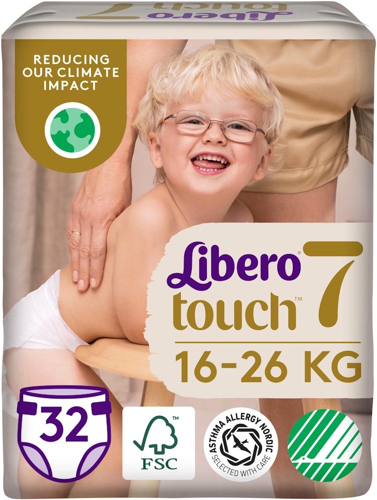 Libero Blöja Touch (7) 16-26kg 32-p Libero