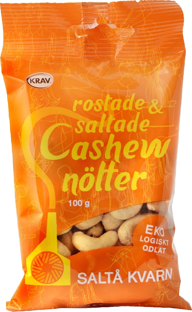 Saltå Kvarn Cashewnötter Rostade EKO/KRAV Saltå Kvarn