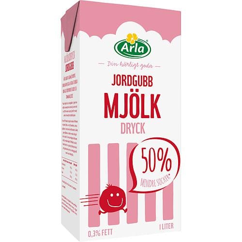 Arla Mjölk Jordgubb 0,3% 1L Arla