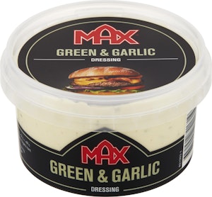 Max Hamburgerdressing Green & Garlic 220ml Max
