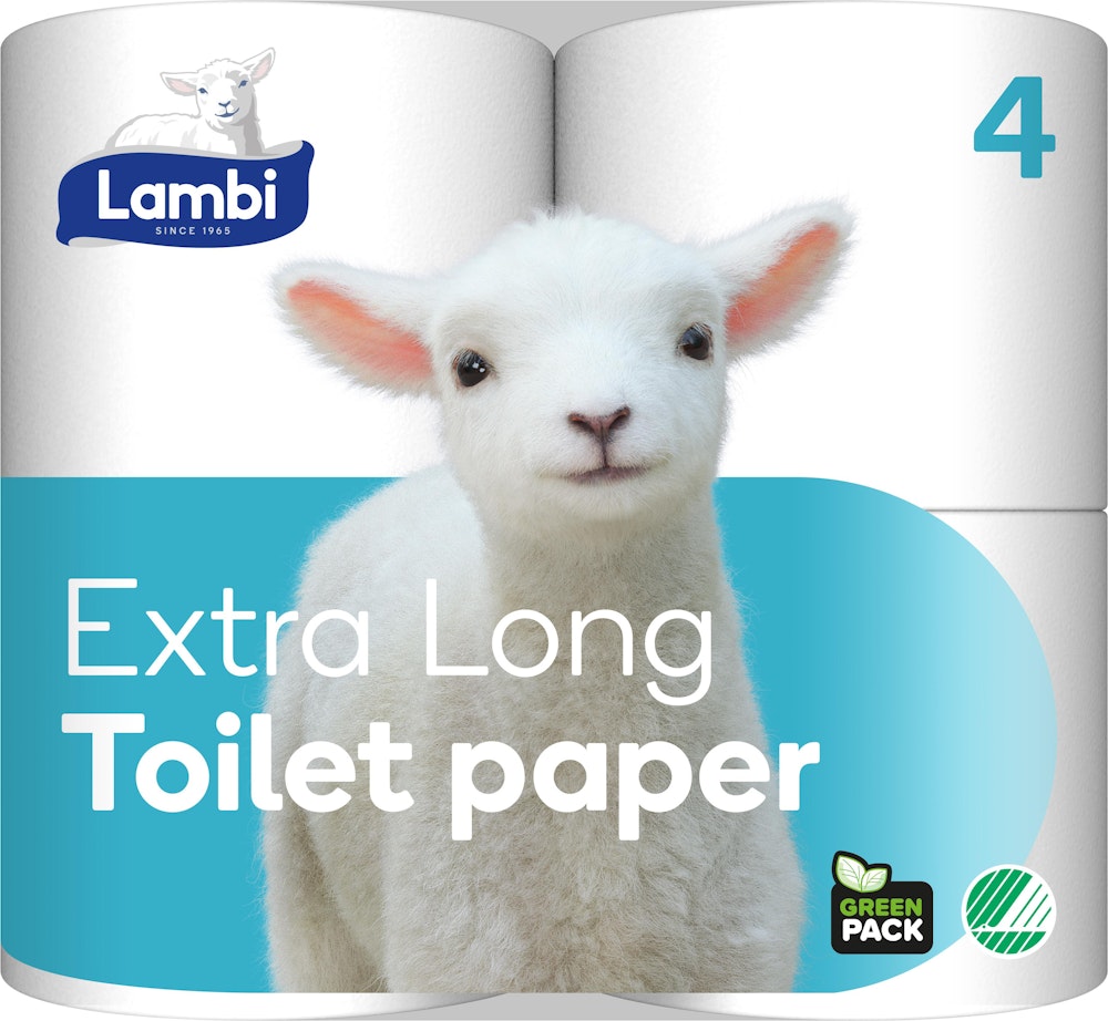 Lambi Toalettpapper Extra Långt 3-skikt 4-p Lambi