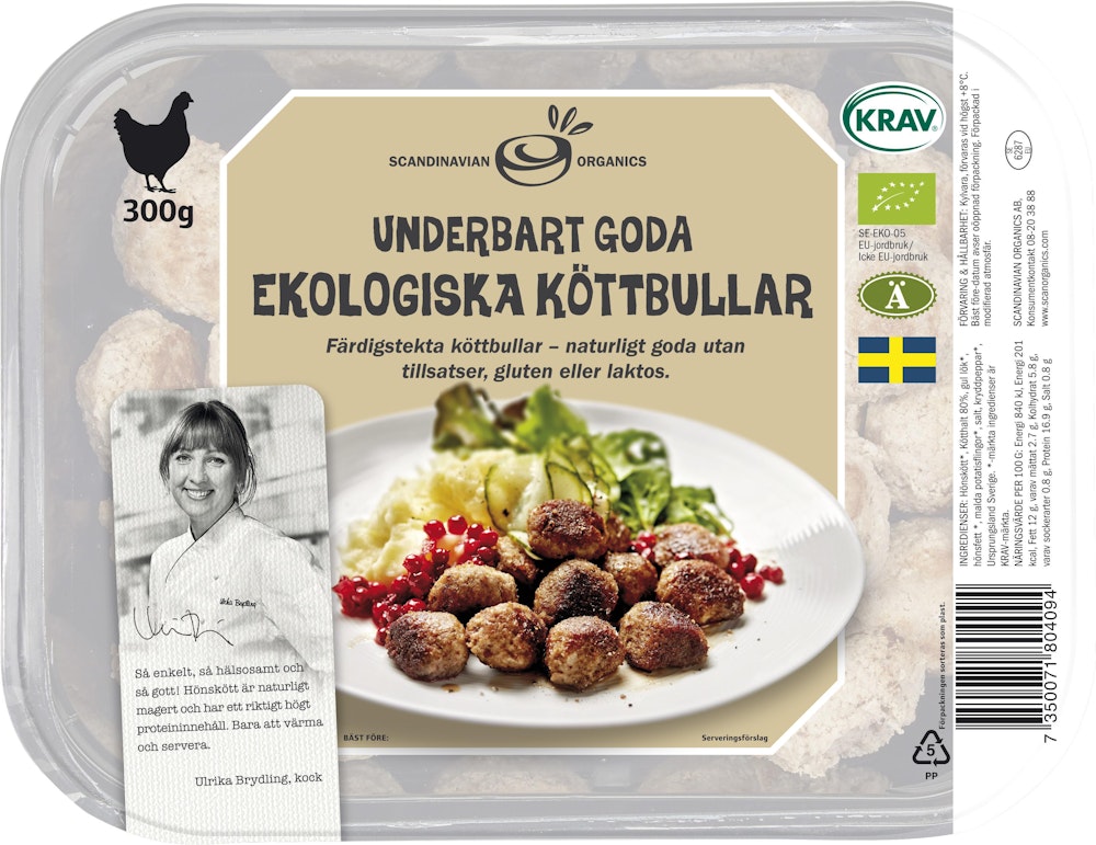 Scandinavian organics Hönsköttbullar EKO/KRAV Scandinavian Organics