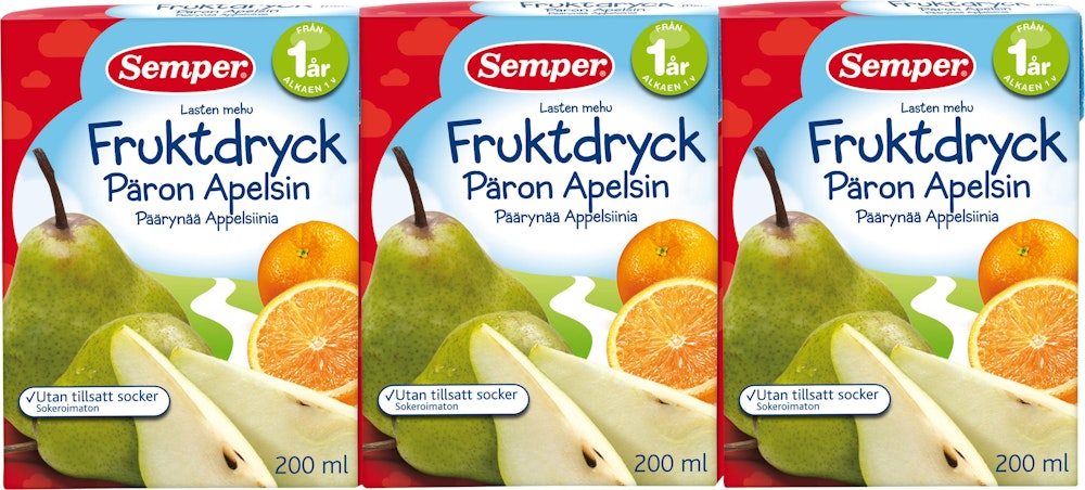 Semper Frukt- & Bärdryck 1år 3x Semper