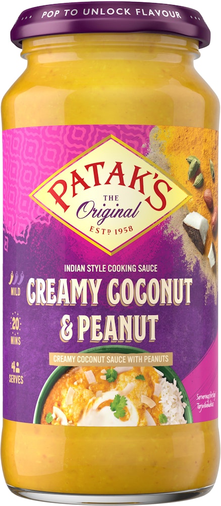 Pataks Creamy Coconut & Peanut 450g Patak's