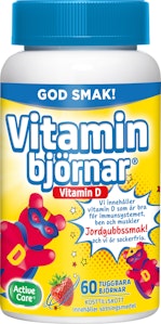 Active Care Vitaminbjörnar D-Vitamin Jordgubbssmak 60-p Active Care
