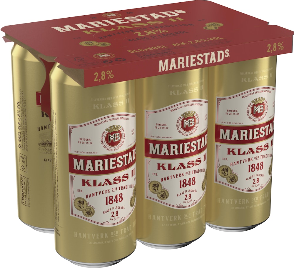 Mariestads Öl 2,8% 6x50cl Mariestads
