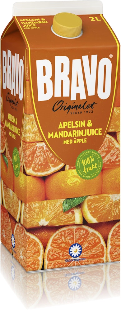 Bravo Juice Apelsin, Äpple & Mandarin 2L Bravo