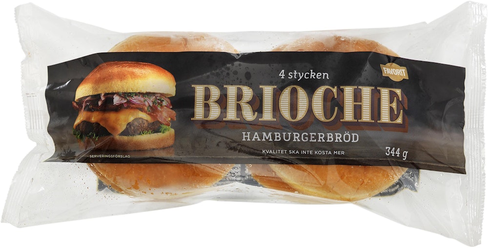 Favorit Hamburgerbröd Brioche Fryst 4-p Favorit