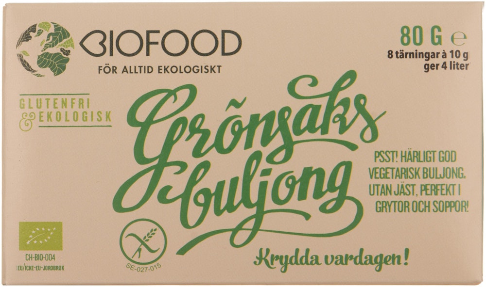 Biofood Grönsaksbuljongtärningar EKO 8-p Biofood