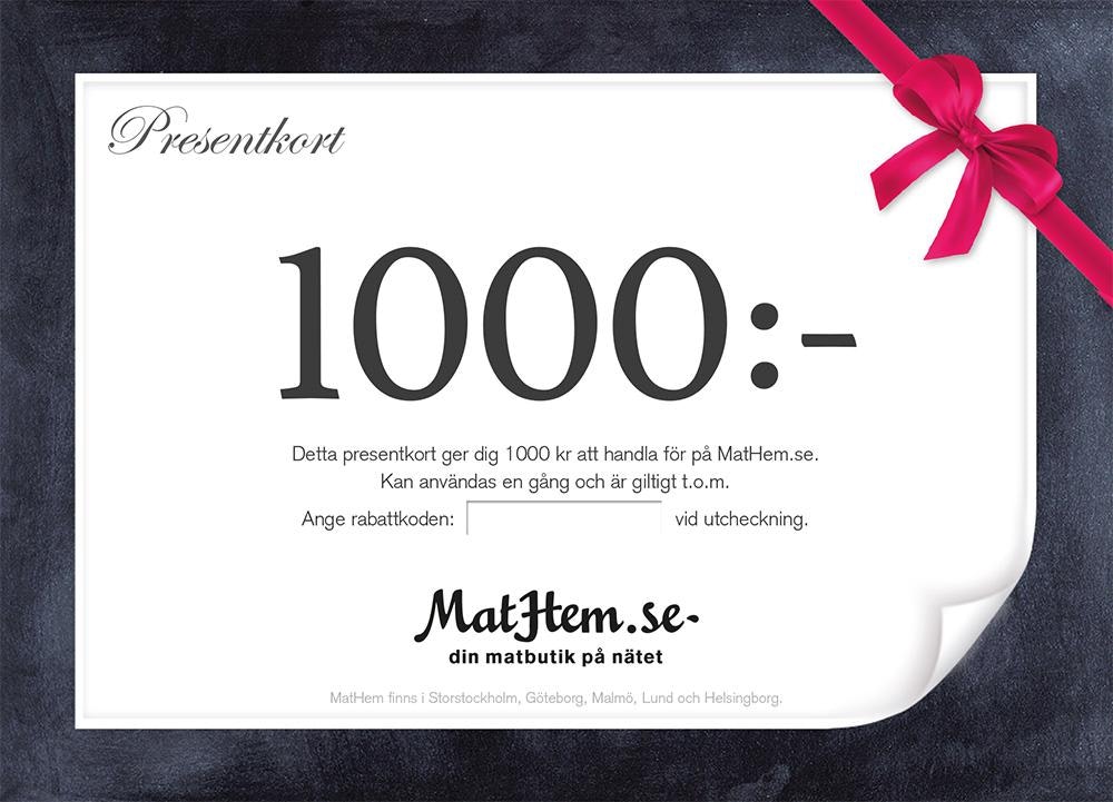 Presentkort 1000kr MatHem