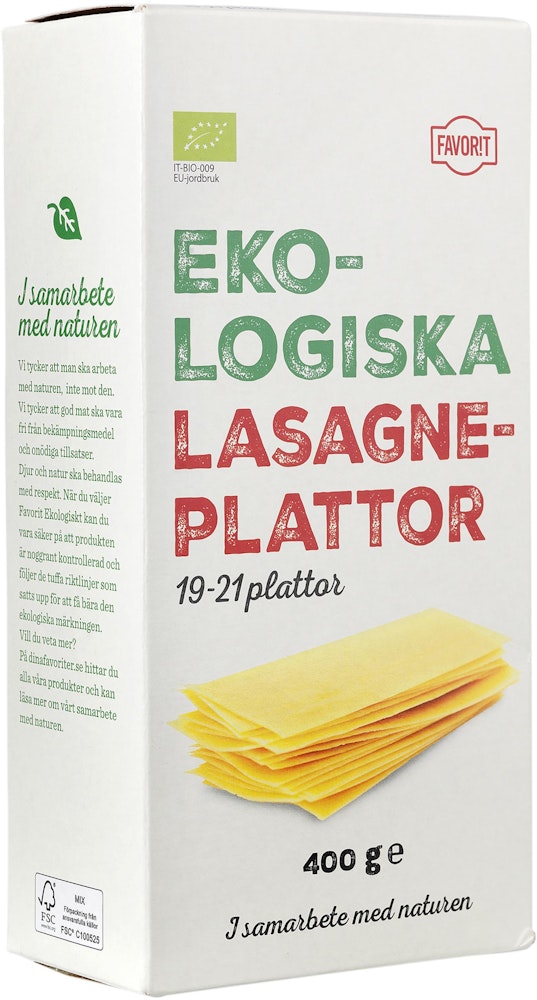 Favorit Lasagneplattor EKO Favorit