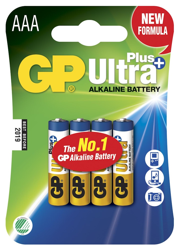 GP Batteries Ultra Plus Alkaline AAA 4-p GP Batteries