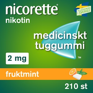 Nicorette Medicinskt Nikotintuggummi 2mg Fruktmint 210-p Nicorette