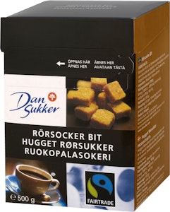 Dan Sukker Rörsocker Bit Fairtrade 500g Dansukker