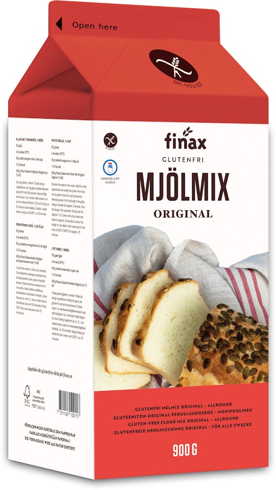 Finax Mjölmix Glutenfri 900g Finax