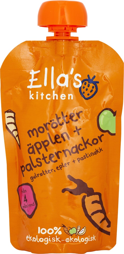 Ella's Kitchen Klämmis Morötter, Äpplen & Palsternackor 4M EKO 120g Ellas Kitchen