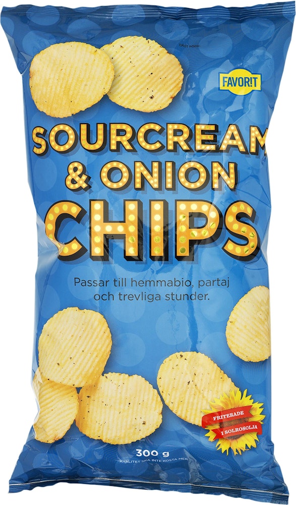 Favorit Sourcream Onion Chips Favorit