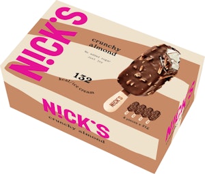Nick's Glasspinne Crunchy Almond 4-p Nick's