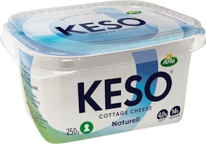 Keso Cottage Cheese Naturell 4% 250g Keso