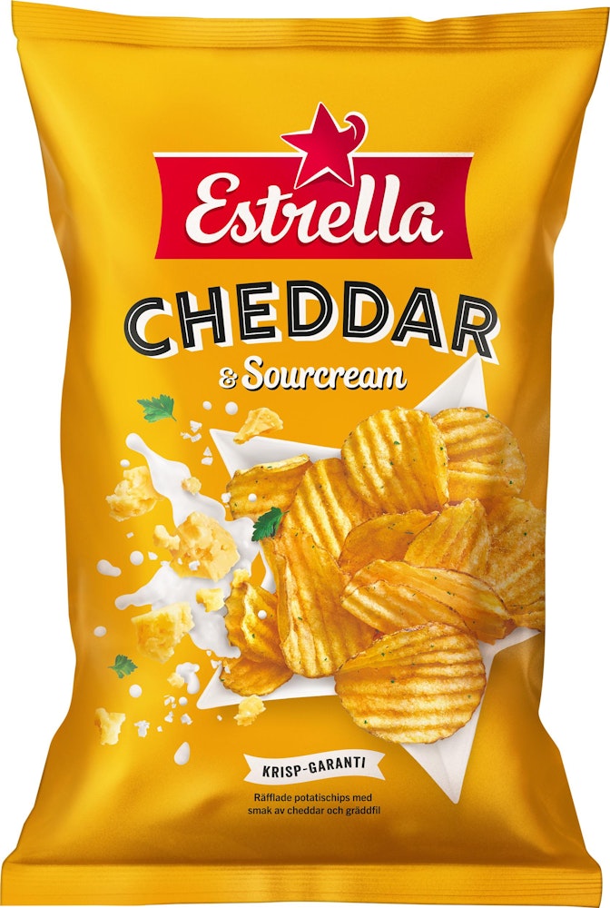 Estrella Chips Cheddar & Sourcream 275g Estrella