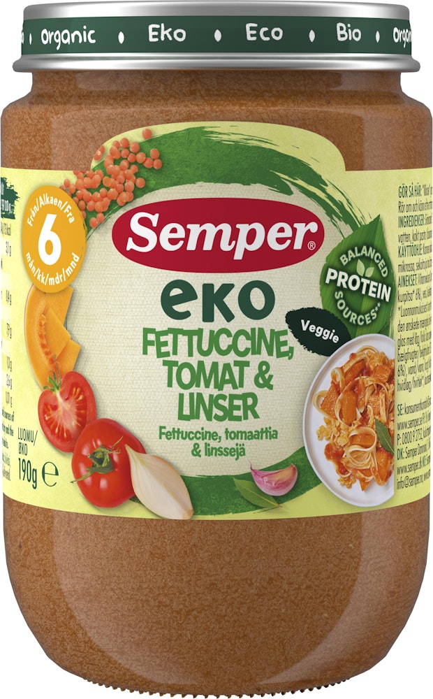 Semper Fettuccine, Tomat & Linser EKO