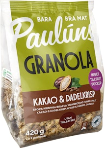 Paulúns Granola Kakao & Dadelkrisp 420g Paulúns