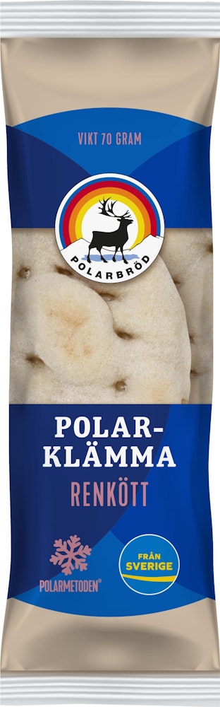 Polarbröd Polarklämma med Renkött Fryst 70g Polarbröd