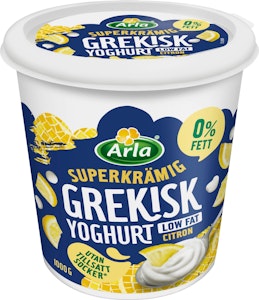 Arla Grekisk Yoghurt Citron 0,2% 1000g Arla