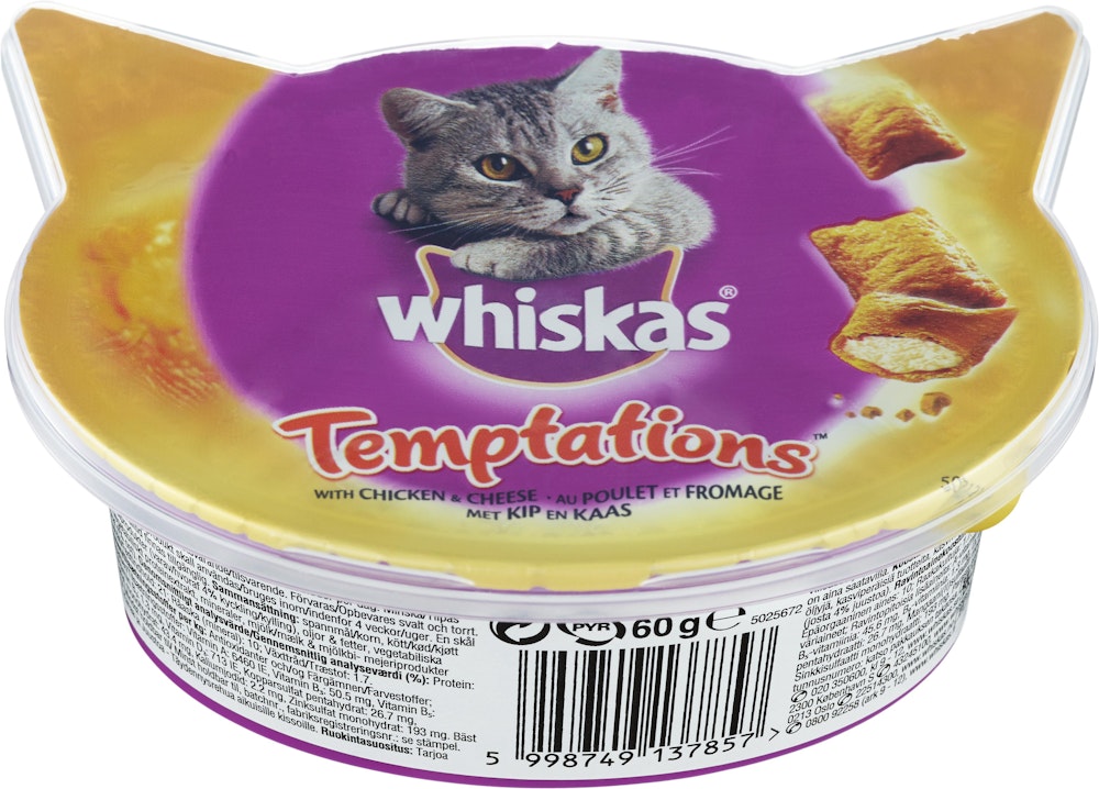 Whiskas Kattgodis Temptations Kyckling/Ost Whiskas