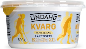 Lindahls Kvarg Vanilj Laktosfri Utan Tillsatt Socker 0,2% 500g Lindahls