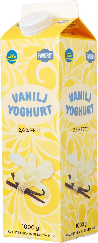 Favorit Yoghurt Vanilj 2,6% Favorit