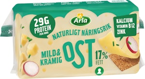 Arla Ost Mild & Krämig 17% ca 500g Arla