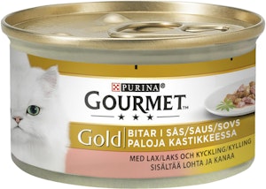 Gourmet Våtfoder Lax och Kyckling i Sås 85g Gourmet Gold