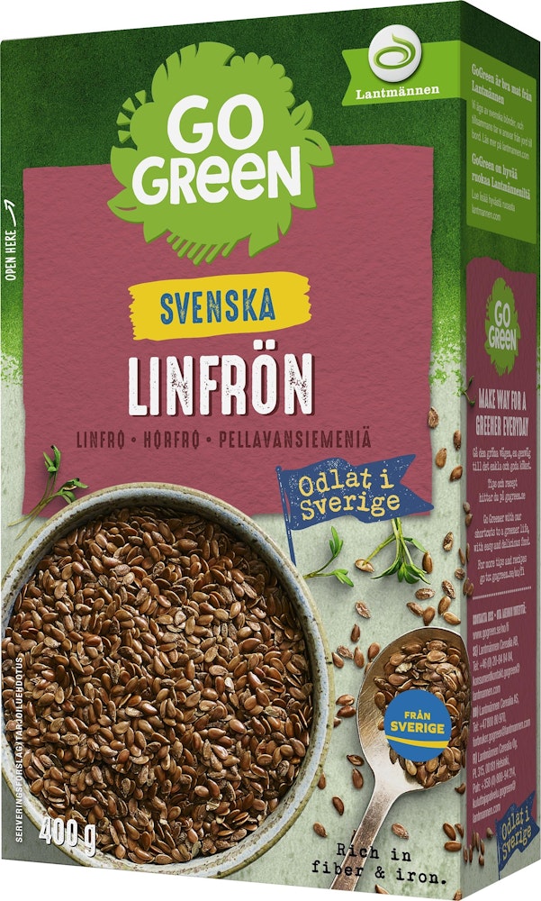 GoGreen Linfrö Hela Svenskodlade 400g Gogreen