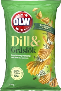 OLW Chips Dill & Gräslök 275g OLW