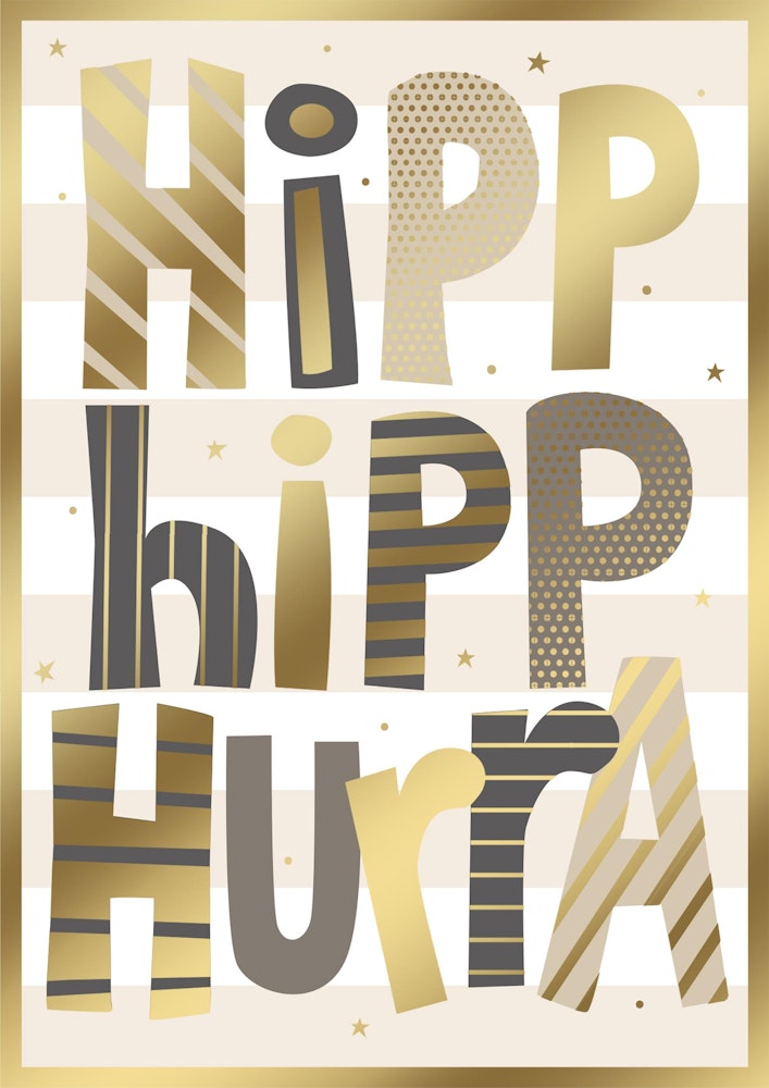 Pictura Gratulationskort med Kuvert Hipp Hipp Hurra Pictura