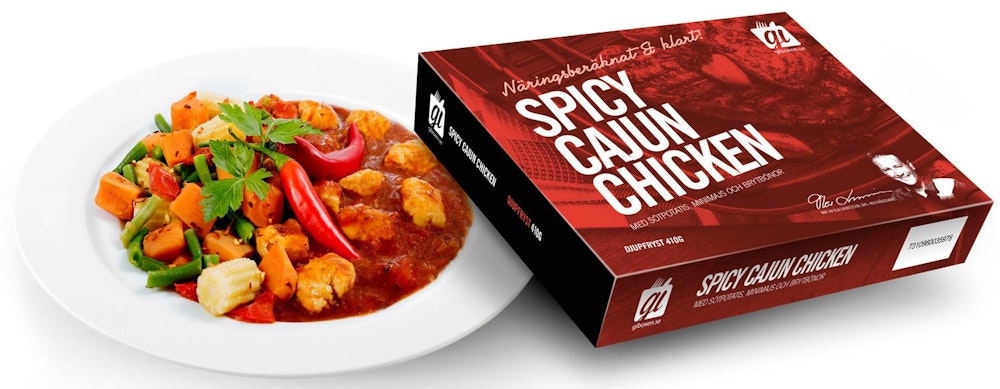 GI-boxen Spicy Cajun Chicken Fryst 410g GI-Boxen
