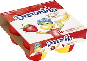 Danonino Fruktkvarg Jordgubb & Banan 4x95g Danonino
