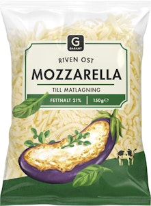 Garant Riven Ost Mozzarella 21% 150g Garant