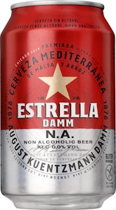 Estrella Damm Öl Alkoholfri 0,0% Glutenfri 33cl Estrella Damm