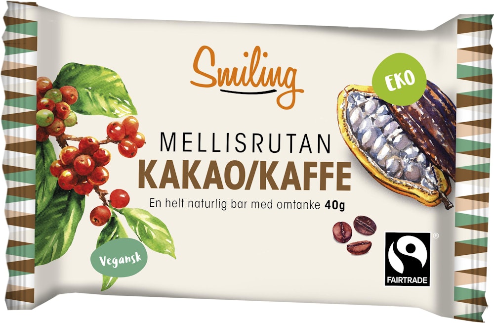 Smiling Kakao & Kaffe Bar Fairtrade/EKO Smiling