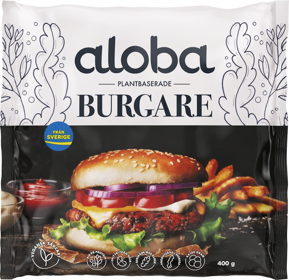 Aloba Burgare Plantbaserad Fryst 400g Aloba