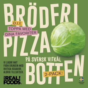 FOR REAL! FOODS Pizzabotten på Vitkål Fryst 2x120g FOR REAL! FOODS