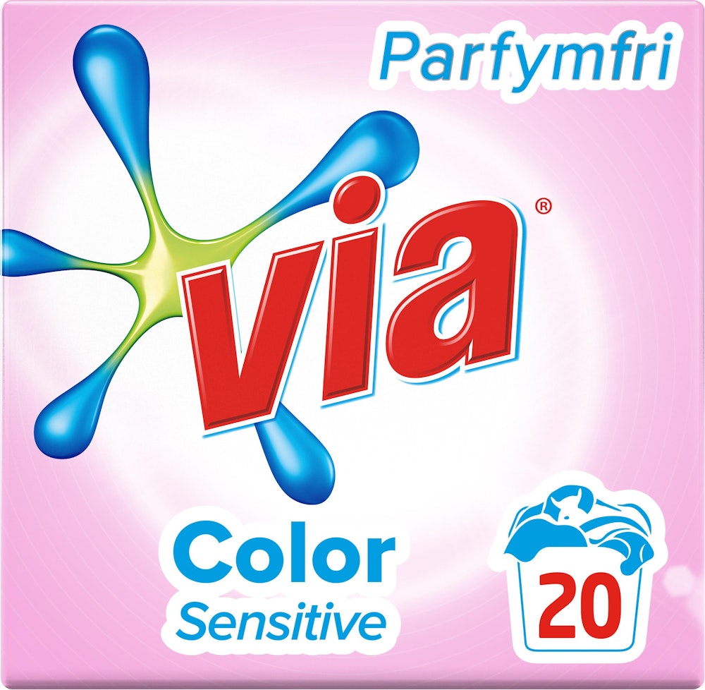 Via Tvättmedel Color Sensitive Parfymfri Via