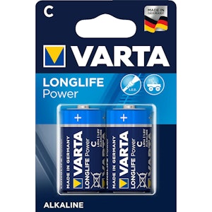 Varta Alkaliskt Batteri C/LR14 2-p Longlife Power Varta