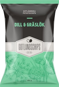 Gotlandschips Chips Dill & Gräslök 180g Gotlandschips