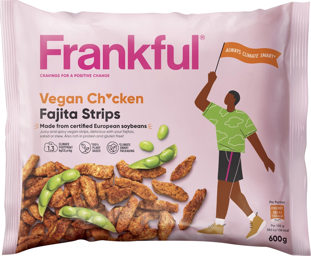 Frankful Vegan Ch*cken Fajita Strips Fryst Frankful