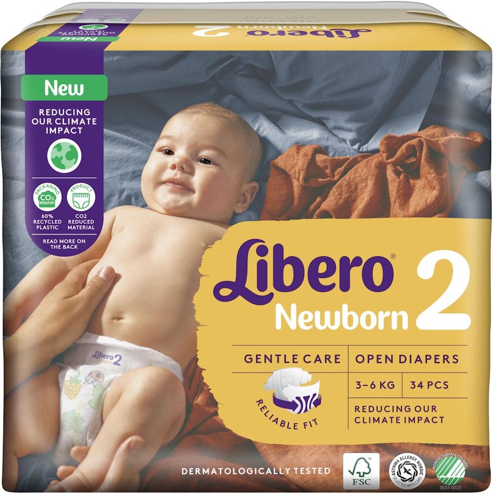 Libero Blöjor Newborn (2) 3- 34-p Libero