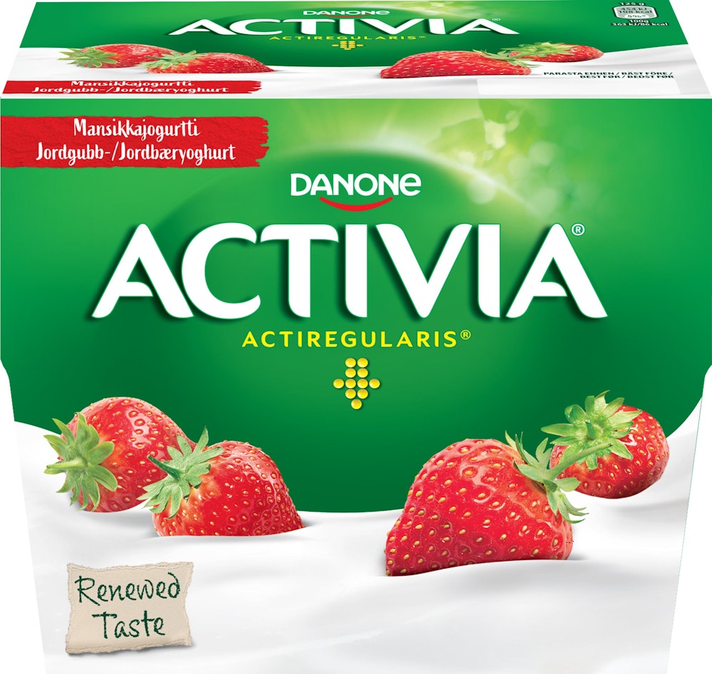Activia Yoghurt Jordgubb 2,9% 4x125g Activia