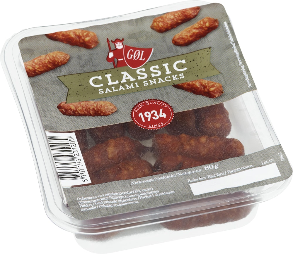 GØL Classic Salami Snacks 80g Gøl